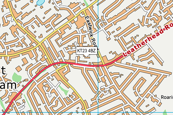 KT23 4BZ map - OS VectorMap District (Ordnance Survey)