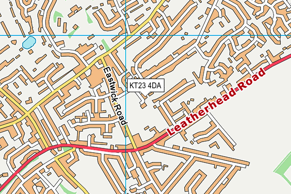 KT23 4DA map - OS VectorMap District (Ordnance Survey)