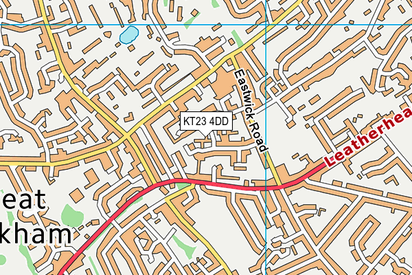 KT23 4DD map - OS VectorMap District (Ordnance Survey)