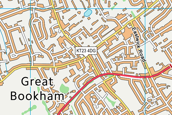 KT23 4DG map - OS VectorMap District (Ordnance Survey)