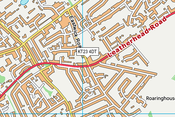 KT23 4DT map - OS VectorMap District (Ordnance Survey)