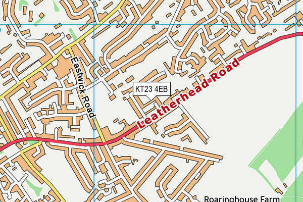 KT23 4EB map - OS VectorMap District (Ordnance Survey)