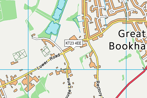 KT23 4EE map - OS VectorMap District (Ordnance Survey)