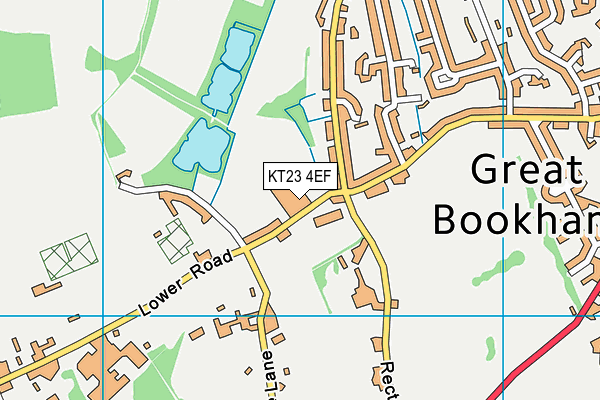 KT23 4EF map - OS VectorMap District (Ordnance Survey)