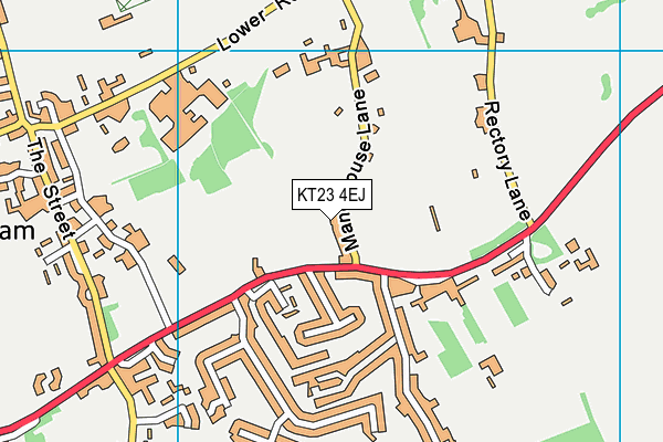 KT23 4EJ map - OS VectorMap District (Ordnance Survey)