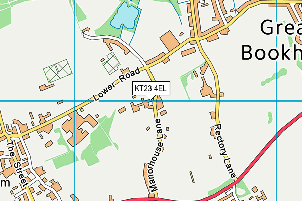 KT23 4EL map - OS VectorMap District (Ordnance Survey)