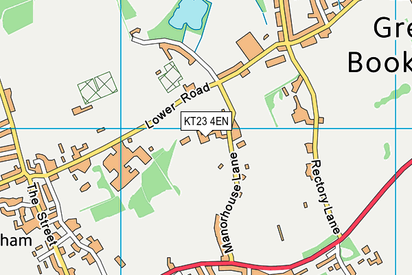 Manor House School map (KT23 4EN) - OS VectorMap District (Ordnance Survey)