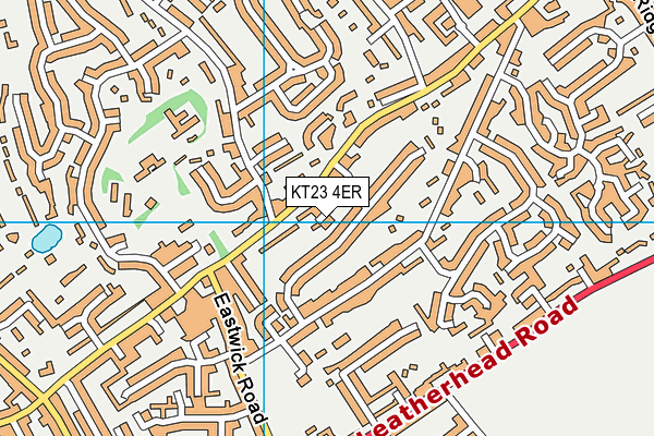 KT23 4ER map - OS VectorMap District (Ordnance Survey)
