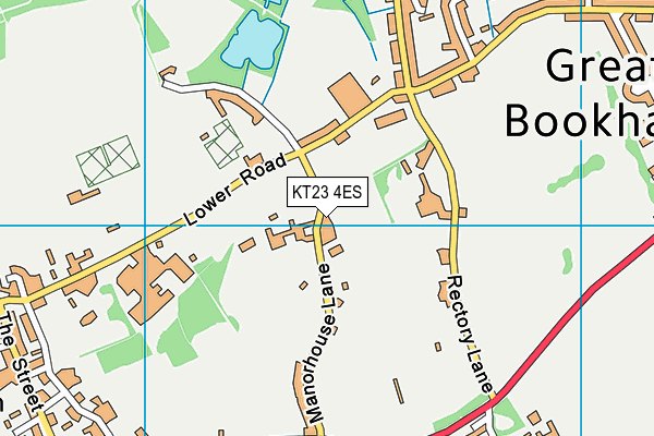 KT23 4ES map - OS VectorMap District (Ordnance Survey)