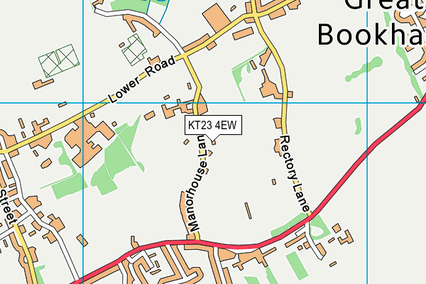 KT23 4EW map - OS VectorMap District (Ordnance Survey)