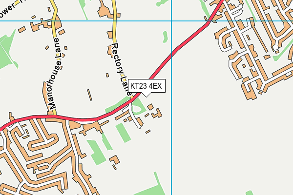 KT23 4EX map - OS VectorMap District (Ordnance Survey)