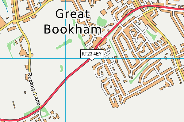 KT23 4EY map - OS VectorMap District (Ordnance Survey)