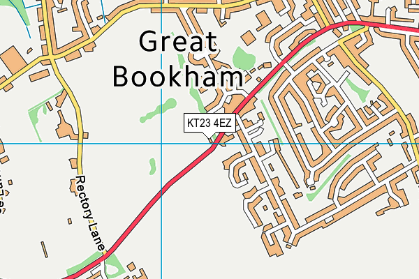 KT23 4EZ map - OS VectorMap District (Ordnance Survey)