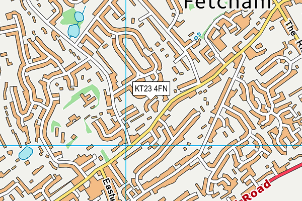 KT23 4FN map - OS VectorMap District (Ordnance Survey)