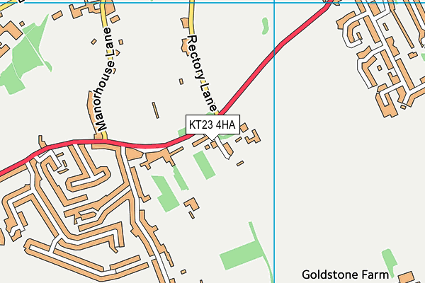 KT23 4HA map - OS VectorMap District (Ordnance Survey)