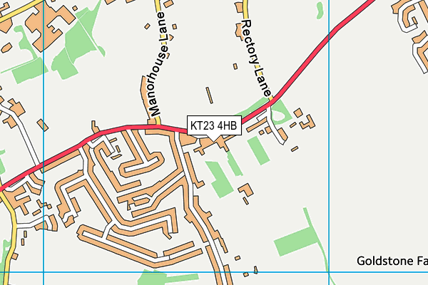 KT23 4HB map - OS VectorMap District (Ordnance Survey)