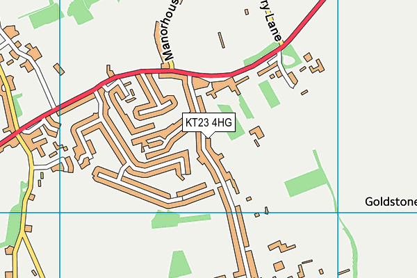 KT23 4HG map - OS VectorMap District (Ordnance Survey)