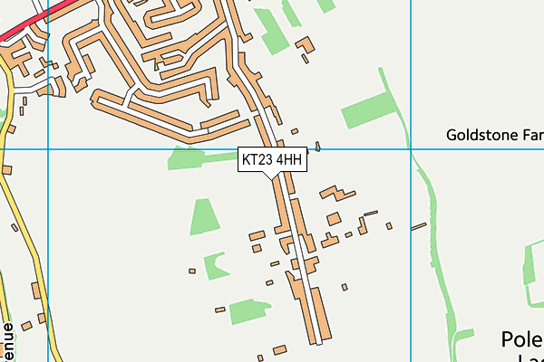 KT23 4HH map - OS VectorMap District (Ordnance Survey)