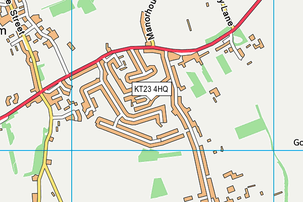 KT23 4HQ map - OS VectorMap District (Ordnance Survey)