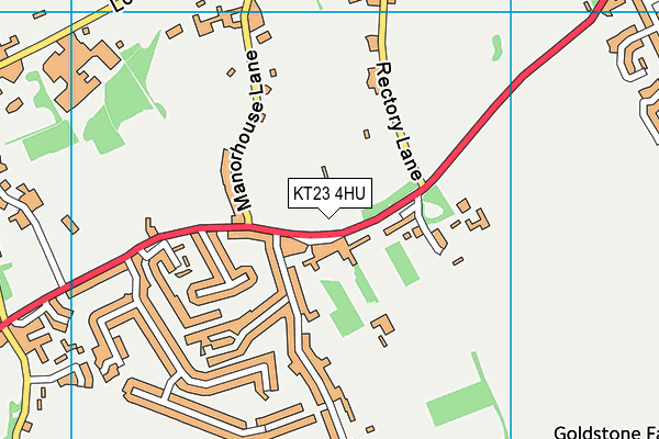 KT23 4HU map - OS VectorMap District (Ordnance Survey)