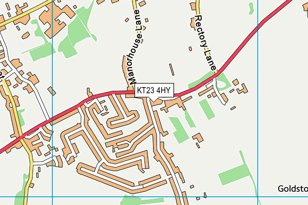 KT23 4HY map - OS VectorMap District (Ordnance Survey)