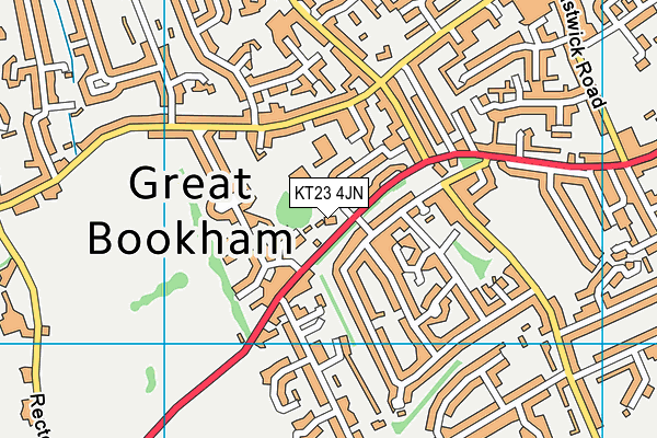 KT23 4JN map - OS VectorMap District (Ordnance Survey)