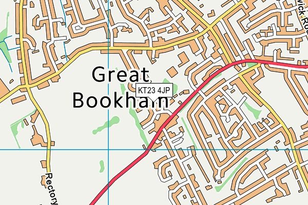 KT23 4JP map - OS VectorMap District (Ordnance Survey)