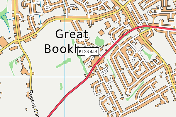 KT23 4JS map - OS VectorMap District (Ordnance Survey)