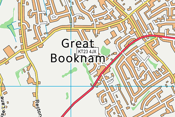 KT23 4JX map - OS VectorMap District (Ordnance Survey)