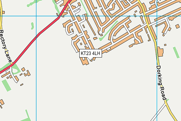 KT23 4LH map - OS VectorMap District (Ordnance Survey)