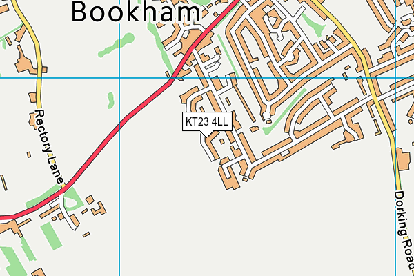 KT23 4LL map - OS VectorMap District (Ordnance Survey)