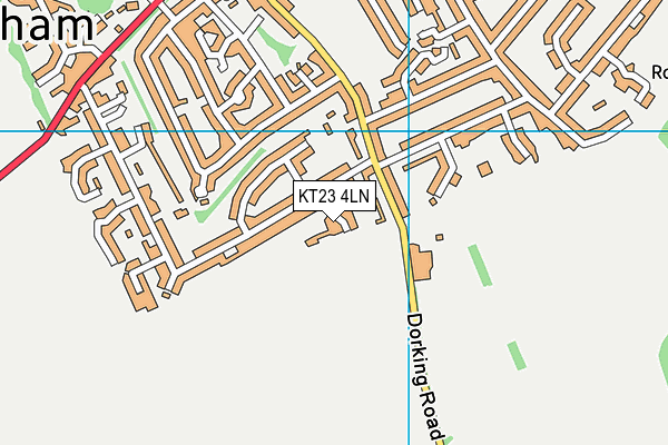 KT23 4LN map - OS VectorMap District (Ordnance Survey)