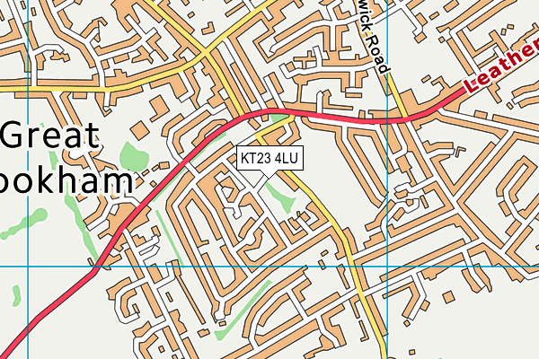 KT23 4LU map - OS VectorMap District (Ordnance Survey)