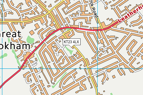 KT23 4LX map - OS VectorMap District (Ordnance Survey)