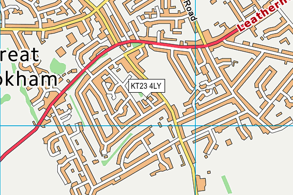 KT23 4LY map - OS VectorMap District (Ordnance Survey)