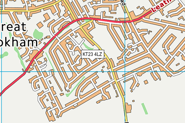 KT23 4LZ map - OS VectorMap District (Ordnance Survey)