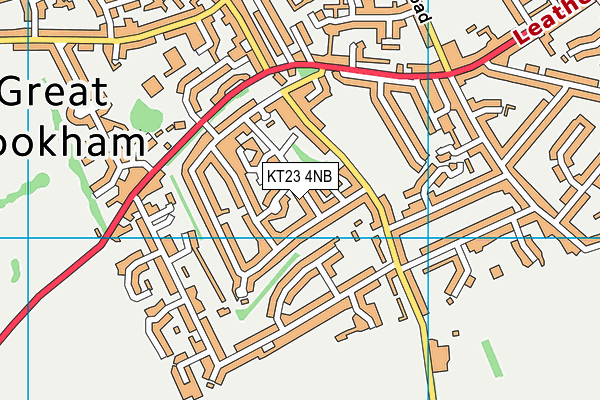 KT23 4NB map - OS VectorMap District (Ordnance Survey)