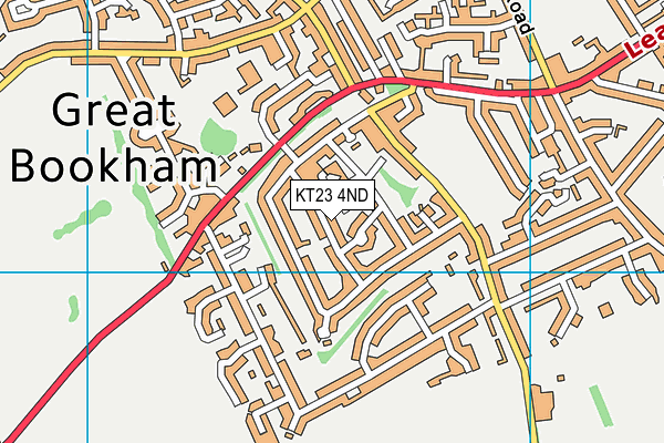 KT23 4ND map - OS VectorMap District (Ordnance Survey)