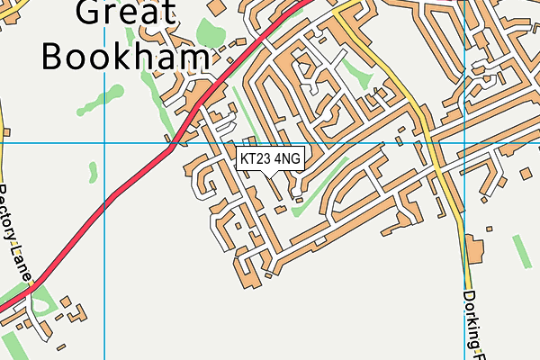 KT23 4NG map - OS VectorMap District (Ordnance Survey)