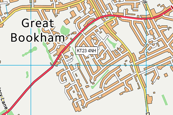 KT23 4NH map - OS VectorMap District (Ordnance Survey)