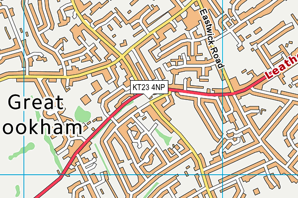 KT23 4NP map - OS VectorMap District (Ordnance Survey)