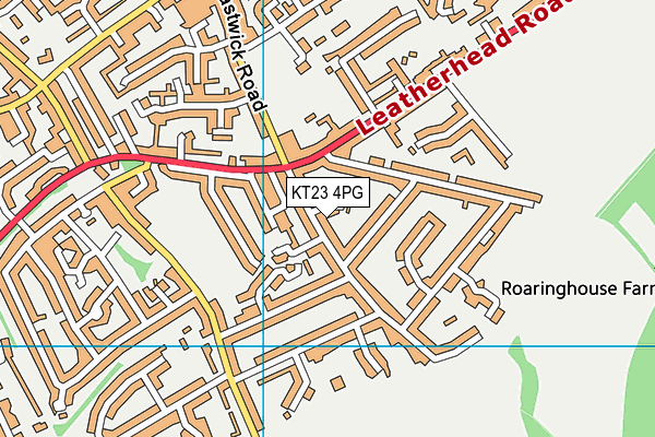 KT23 4PG map - OS VectorMap District (Ordnance Survey)