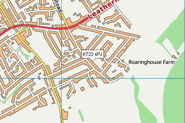 KT23 4PJ map - OS VectorMap District (Ordnance Survey)