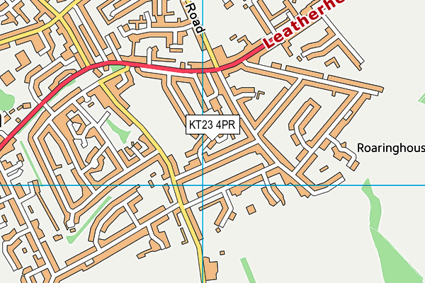 KT23 4PR map - OS VectorMap District (Ordnance Survey)