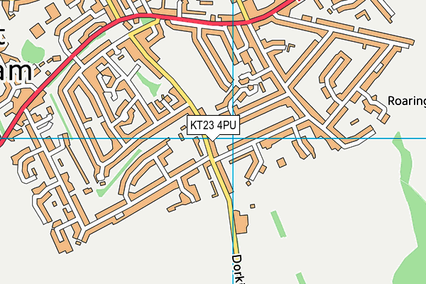 KT23 4PU map - OS VectorMap District (Ordnance Survey)