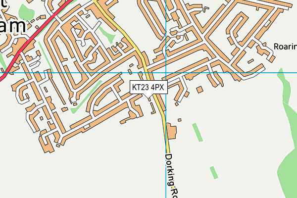 KT23 4PX map - OS VectorMap District (Ordnance Survey)