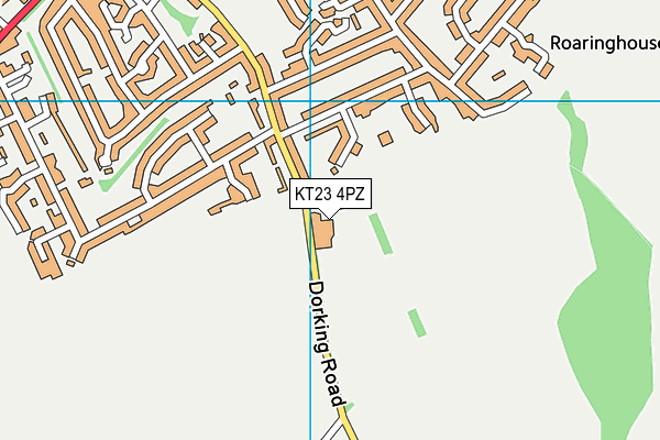 KT23 4PZ map - OS VectorMap District (Ordnance Survey)