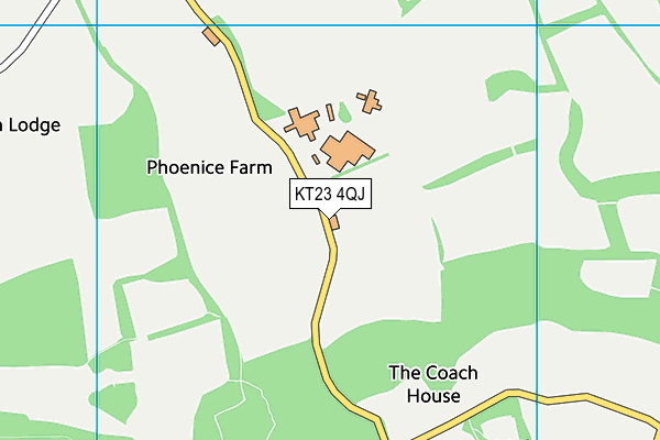 KT23 4QJ map - OS VectorMap District (Ordnance Survey)