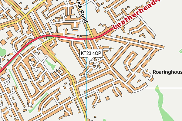 KT23 4QP map - OS VectorMap District (Ordnance Survey)