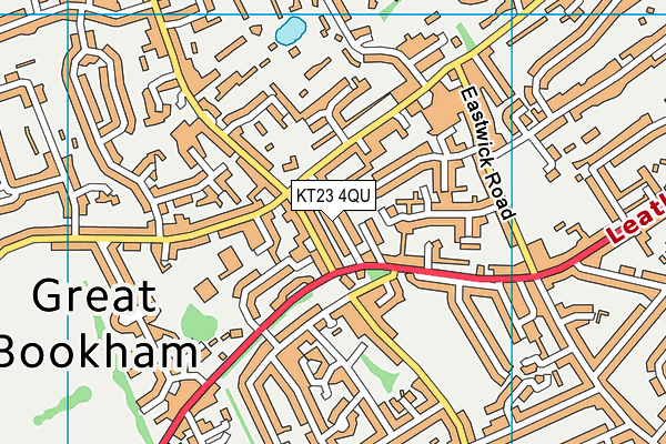 KT23 4QU map - OS VectorMap District (Ordnance Survey)